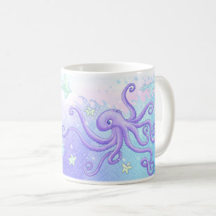 Octopus and friends (light hair) coffee mug