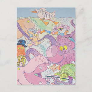 Octopus and friends postcard