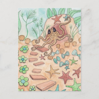 Octopus and his Garden Postcard