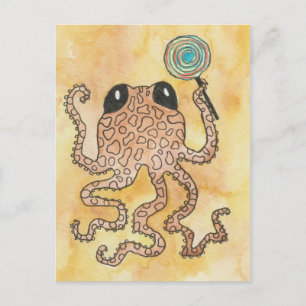 Octopus and Lollypop Postcard