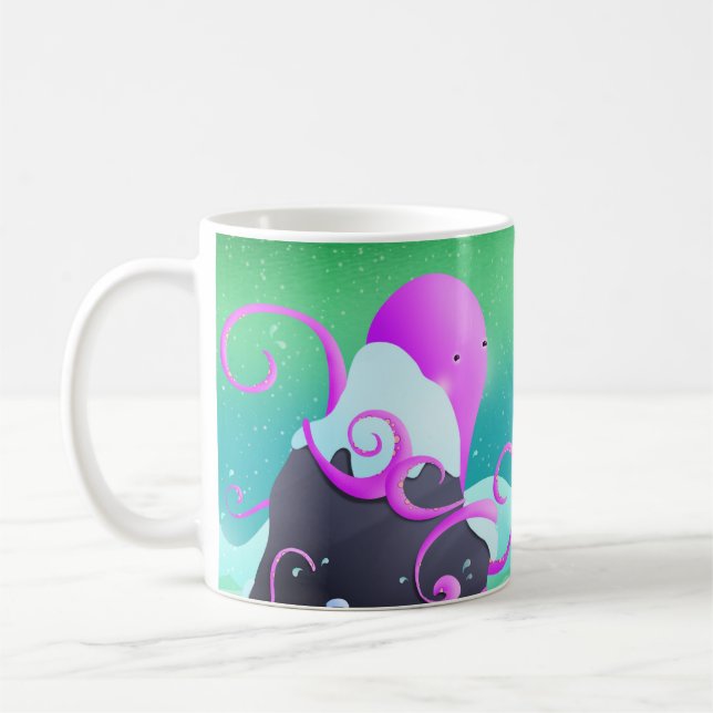 octopus and penguin - mug (Left)