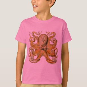 Octopus antique illustration sea monster T-Shirt