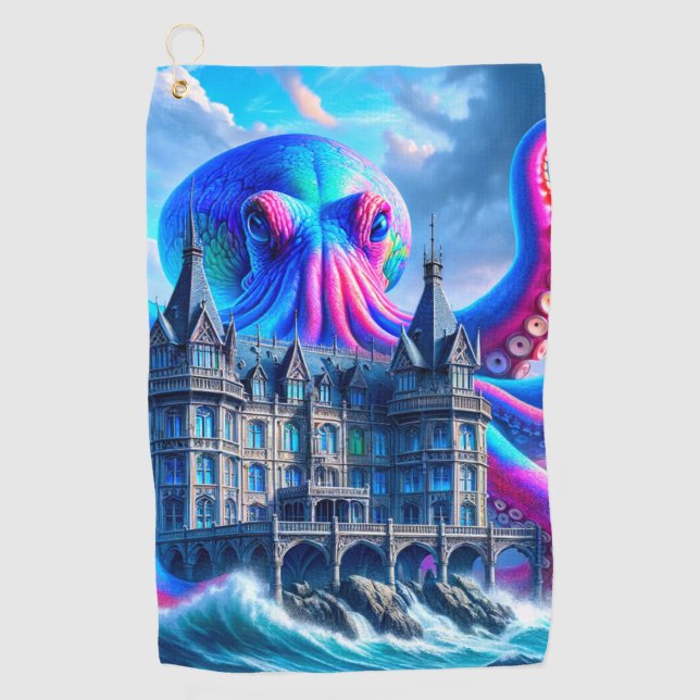Octopus Art Golf Towel (Front)