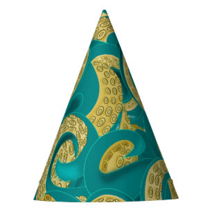 Octopus Art - Tentacles - Migned Drawing Party Hat