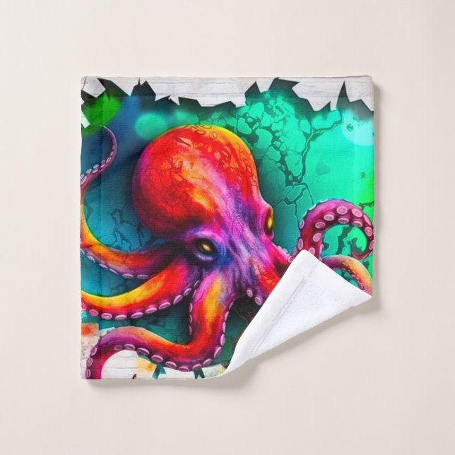 Octopus Art Wash Cloth (Wash Cloth)