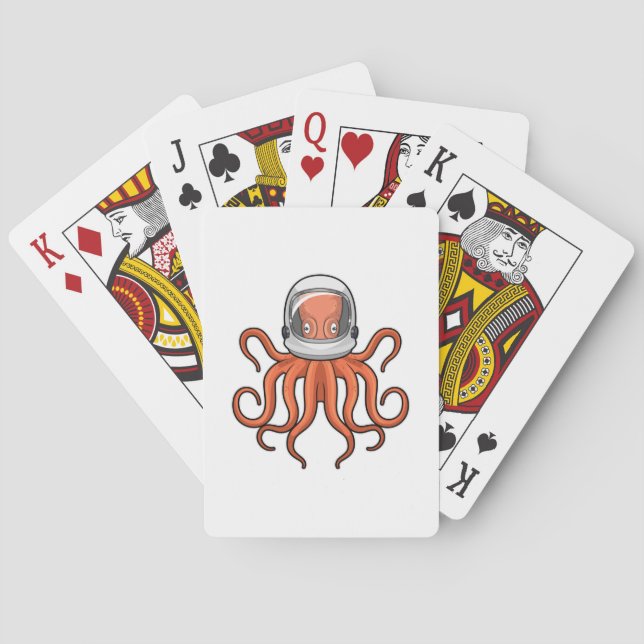 Octopus as Astronaut Playing Cards (Back)