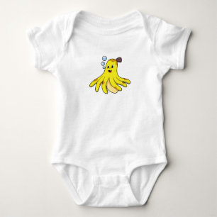 Octopus as Banana Baby Bodysuit