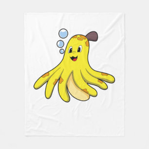 Octopus as Banana Fleece Blanket