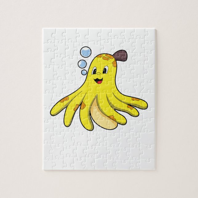 Octopus as Banana Jigsaw Puzzle (Vertical)