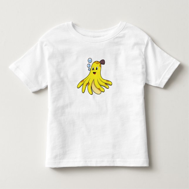 Octopus as Banana Toddler T-Shirt (Front)