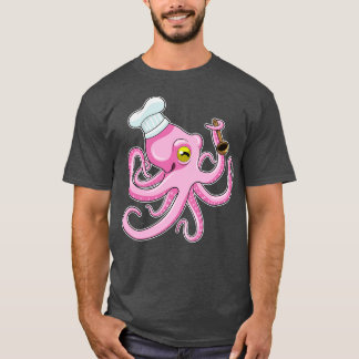 Octopus as Cook with Wooden spoon T-Shirt