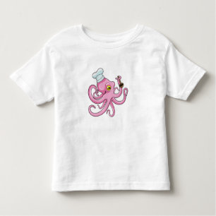 Octopus as Cook with Wooden spoon Toddler T-Shirt