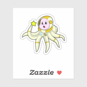 Octopus as Diver with Star