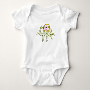 Octopus as Diver with Star Baby Bodysuit