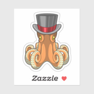 Octopus as Gentleman with Top hat