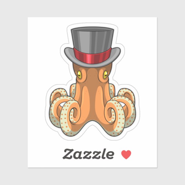 Octopus as Gentleman with Top hat (Sheet)
