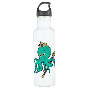 Octopus as King with Trident 710 Ml Water Bottle