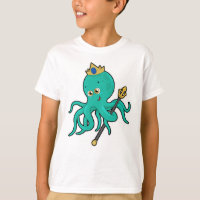 Octopus as King with Trident