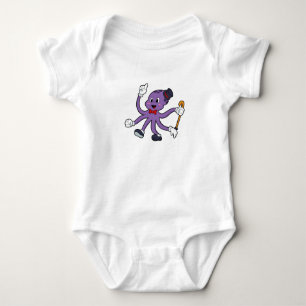 Octopus as Magician with Hat Baby Bodysuit
