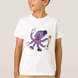 Octopus as Magician with Hat T-Shirt