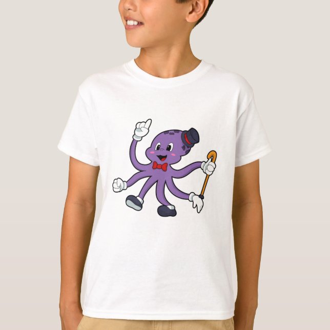 Octopus as Magician with Hat T-Shirt (Front)