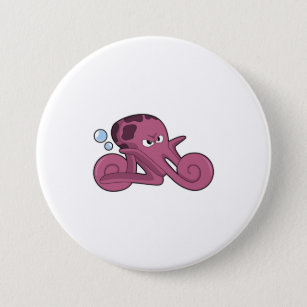 Octopus as Motorycycle 7.5 Cm Round Badge