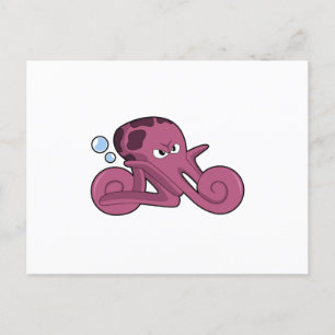Octopus as Motorycycle Postcard