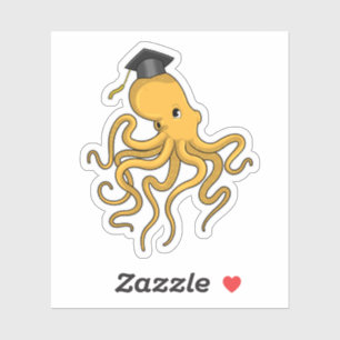 Octopus as Student with Diploma