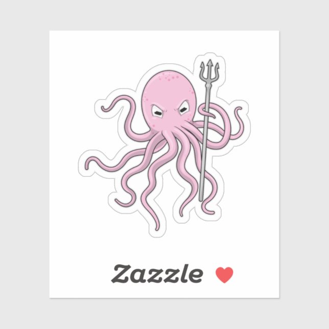 Octopus as Wizard with Trident (Sheet)