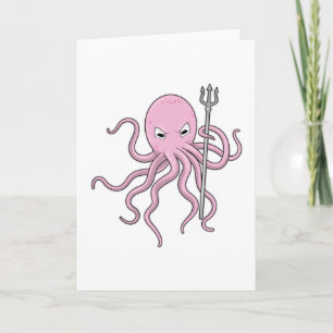 Octopus as Wizard with Trident Card