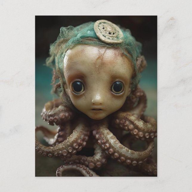 Octopus Assemblage Doll Postcard (Front)