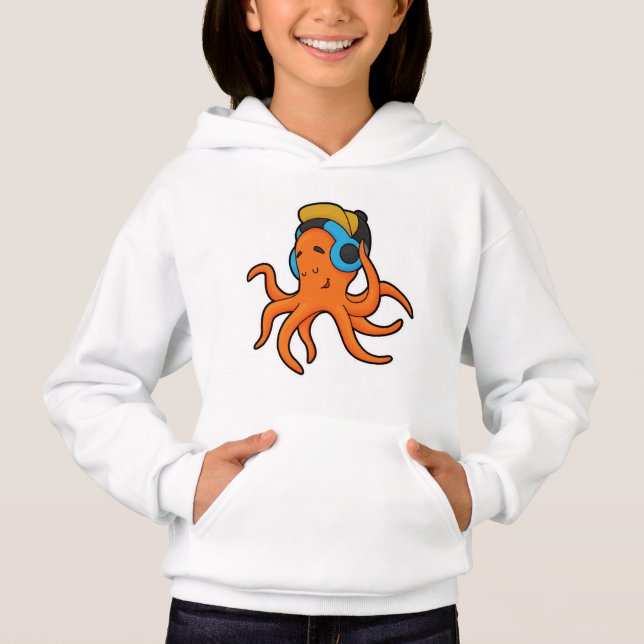 Octopus at Music with Headphone (Front)