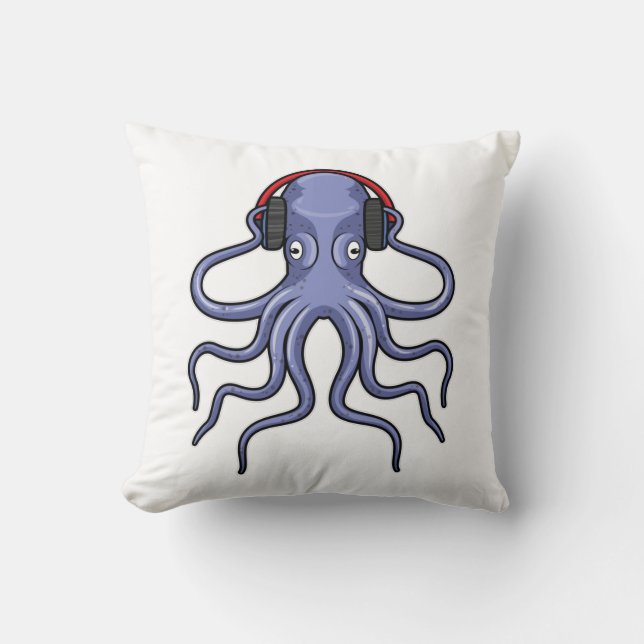 Octopus at Music with Headphone Cushion (Front)
