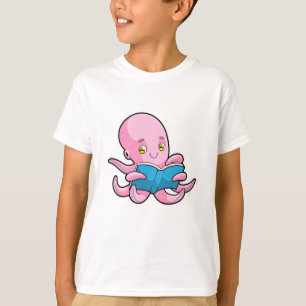 Octopus at Reading a Book T-Shirt