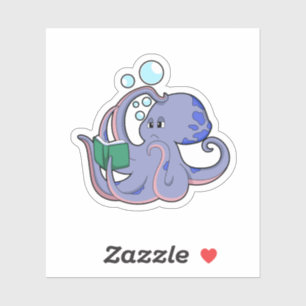 Octopus at Reading with Book