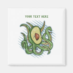 Octopus Avocado Magnet