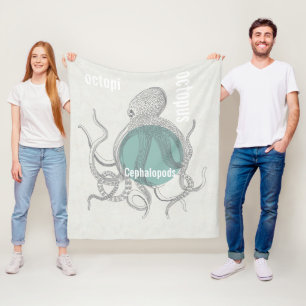 Octopus Baby Boy Under the Sea Fleece Blanket