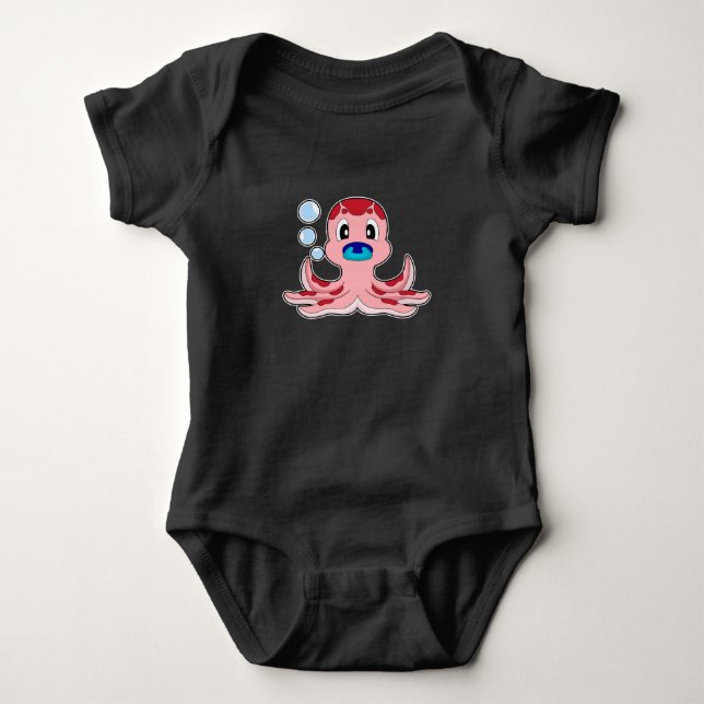 Octopus Baby Pacifier Bodysuit (Front)
