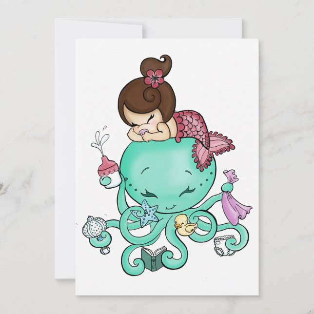 Octopus Babysitter Invite (Front)