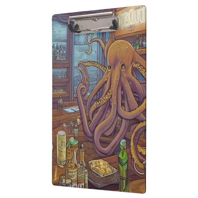 Octopus Bartender  Clipboard (Left)