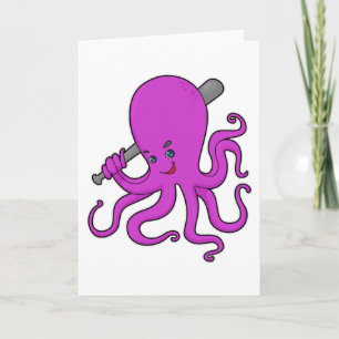 Octopus Baseball Baseball bat Card