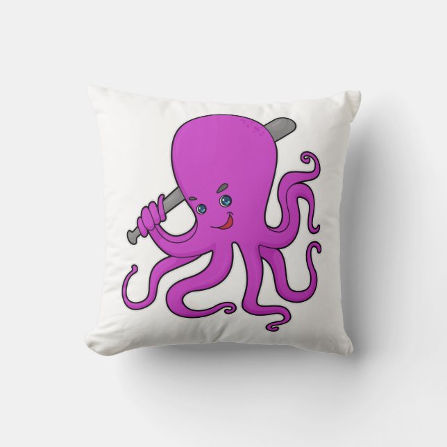 Octopus Baseball Baseball bat Cushion (Front)