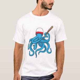 Octopus Baseball bat Baseball T-Shirt