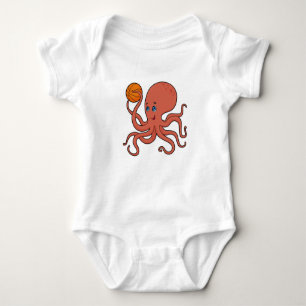 Octopus Basketball player Basketball Baby Bodysuit