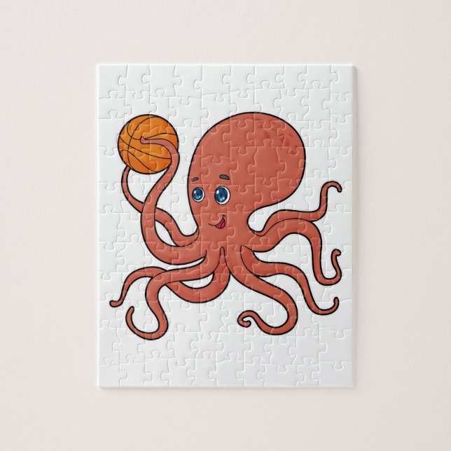 Octopus Basketball player Basketball Jigsaw Puzzle (Vertical)