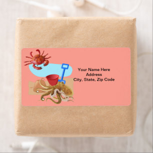 Octopus Beach  Crab Labels