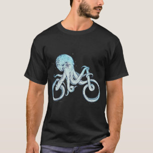 Octopus Bicycle Cycle Cycling Biker Bike Lover Sea T-Shirt