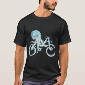 Octopus Bicycle Cycle Cycling Biker Bike Lover Sea T-Shirt