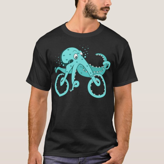 Octopus Bike Cyclist and Biker enduro atvrider  T-Shirt (Front)