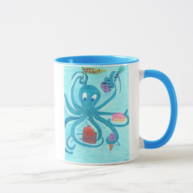 Octopus Birthday Mug (Right)